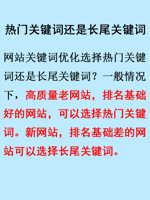 網(wǎng)站推廣選擇熱門關(guān)鍵詞還是長尾關(guān)鍵詞