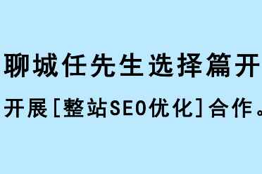 聊城任先生選擇篇開(kāi)開(kāi)展[基礎(chǔ)整站優(yōu)化]合作
